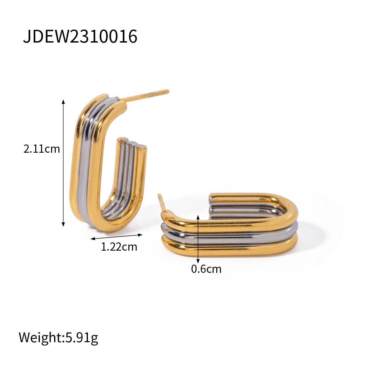 Modern Contrast Hoops