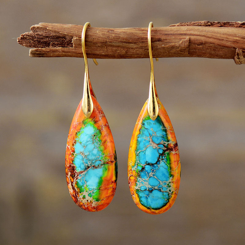 Emperor Stone Water Drop Earrings