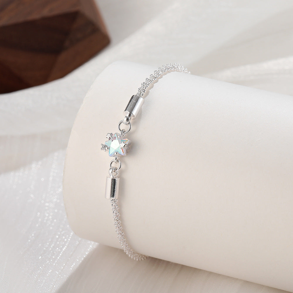 Starry Moonstone Pentagram Bracelet