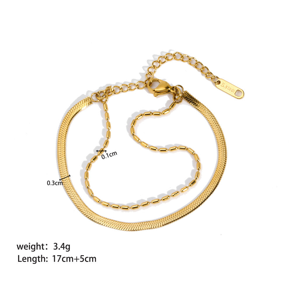 Feminine Ornament Steel Bracelet