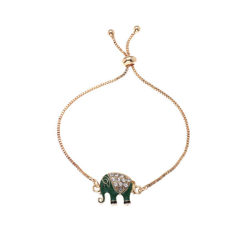 Alloy Dripping Eyes Elephant Bracelet