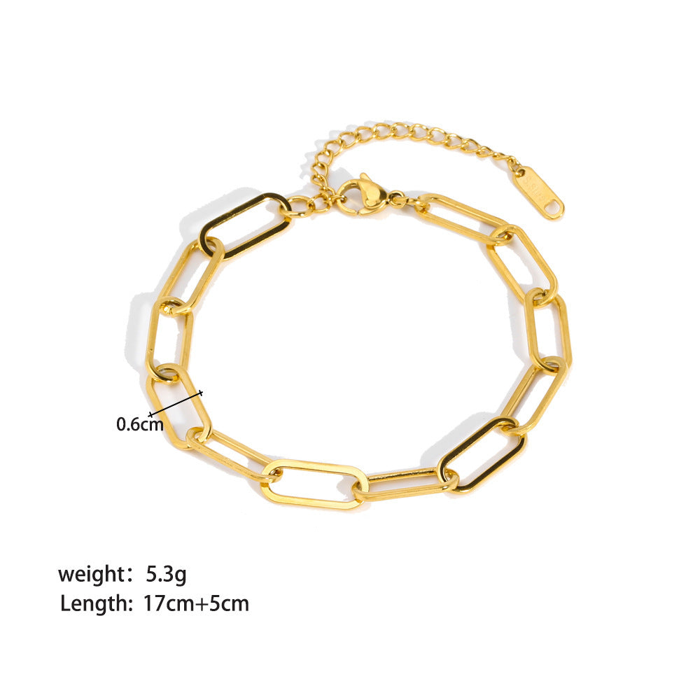 Feminine Ornament Steel Bracelet