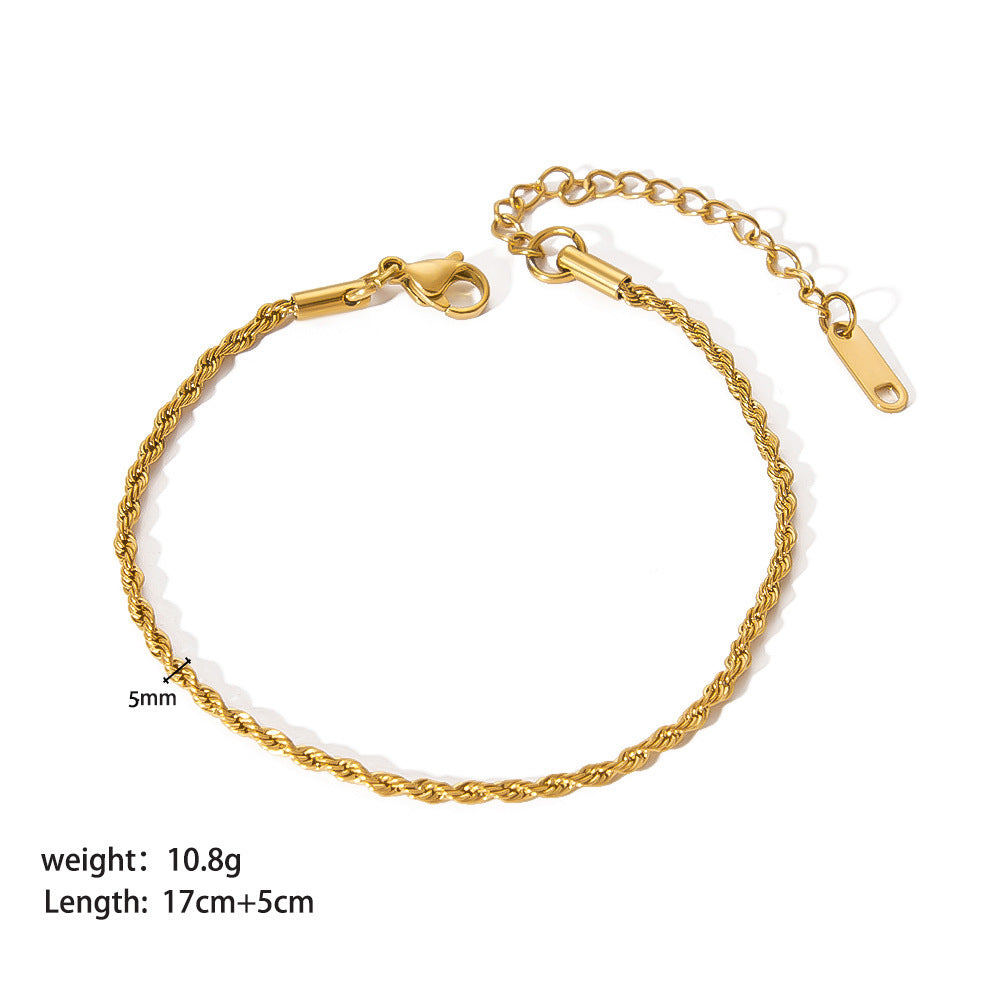 Feminine Ornament Steel Bracelet