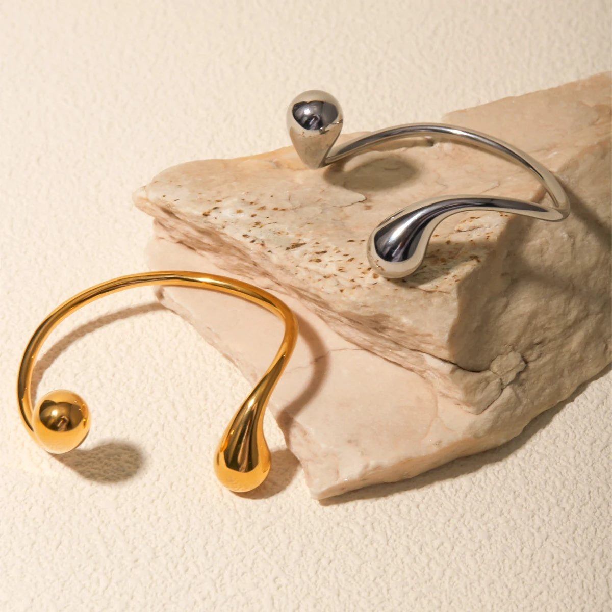 Titanium 18K Gold PVD Plated Cuff Bracelet