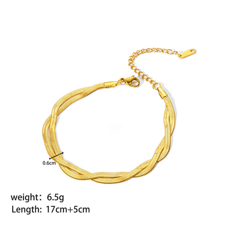 Feminine Ornament Steel Bracelet