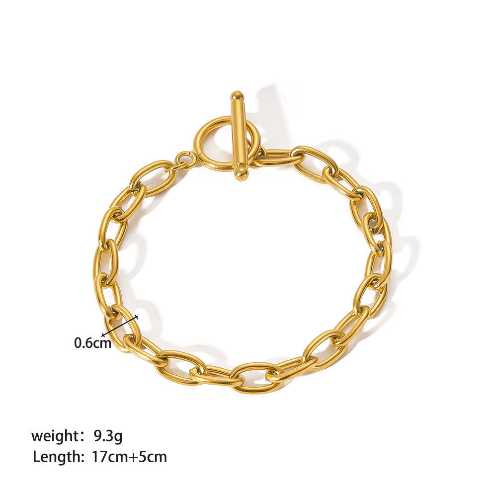 Feminine Ornament Steel Bracelet