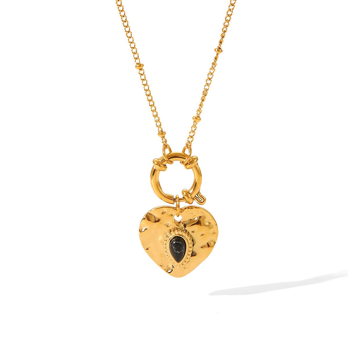French Court Titanium Heart Pendant