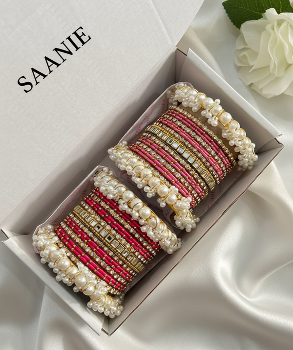 Roselle Thread Bangles – Elegant Handcrafted Set for Everyday & Festive Wear