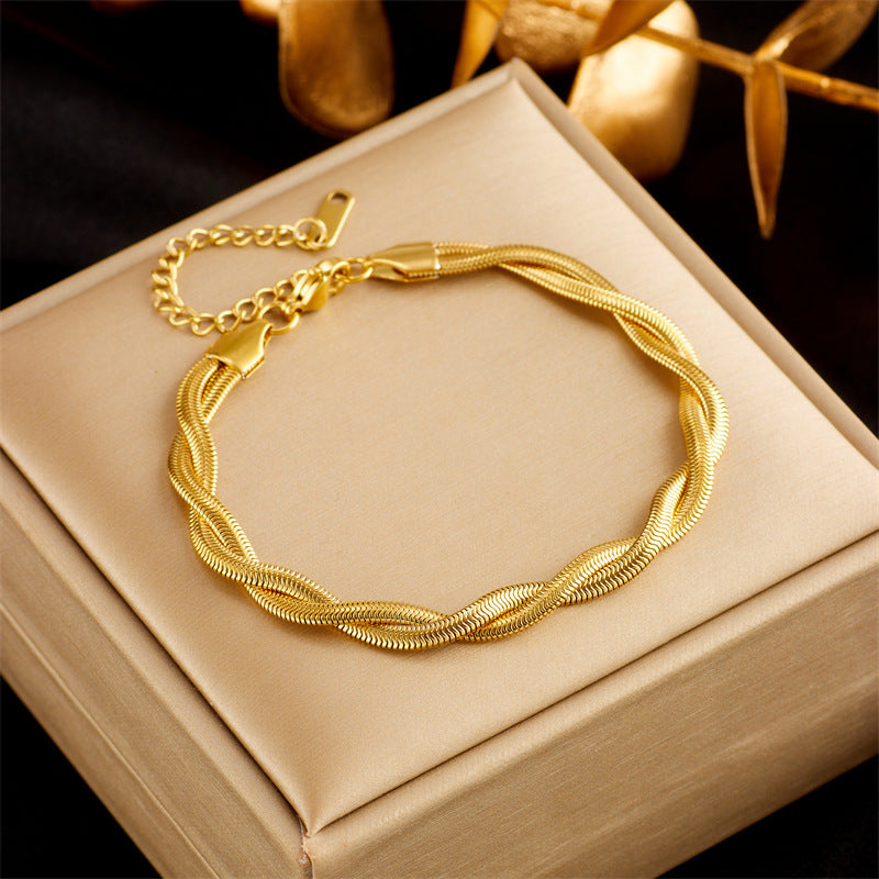 Double Layer Snake Chain Bracelet