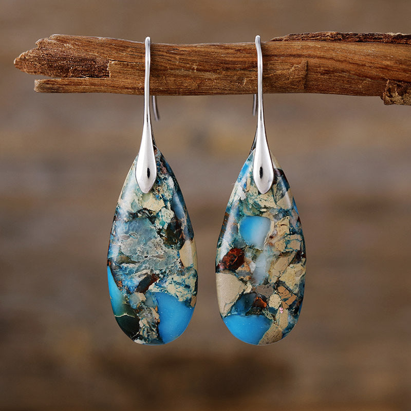 Emperor Stone Water Drop Earrings