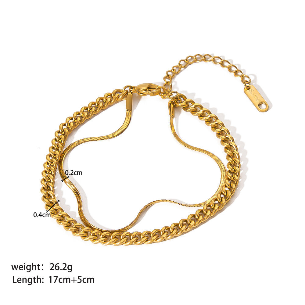 Feminine Ornament Steel Bracelet
