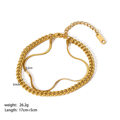 Feminine Ornament Steel Bracelet