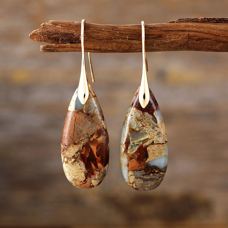 Emperor Stone Water Drop Earrings