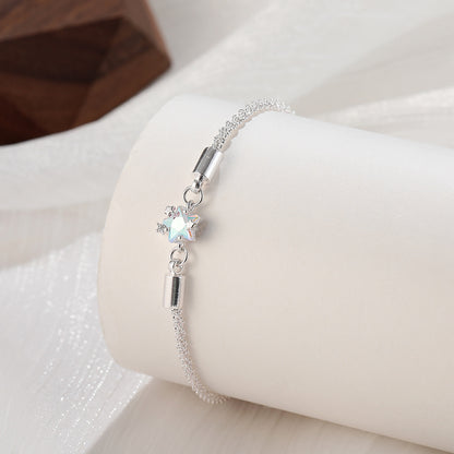 Starry Moonstone Pentagram Bracelet