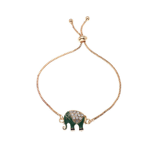 Alloy Dripping Eyes Elephant Bracelet