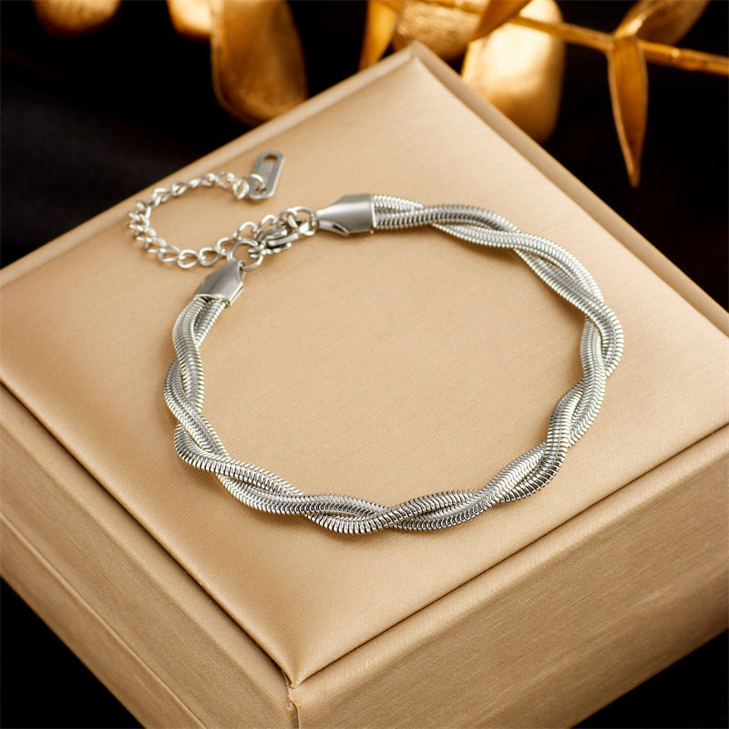 Double Layer Snake Chain Bracelet