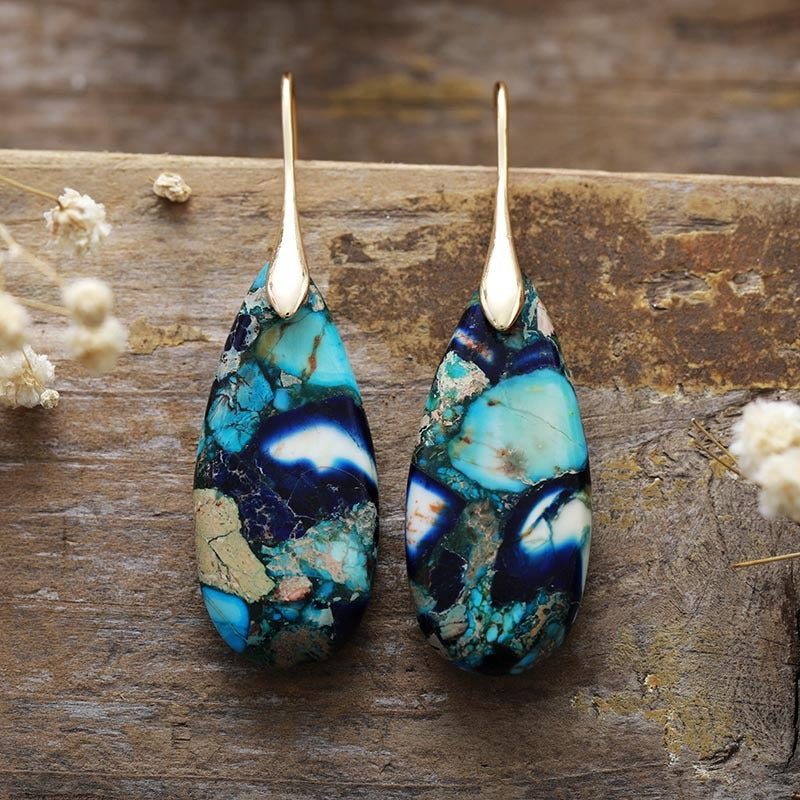 Emperor Stone Water Drop Earrings