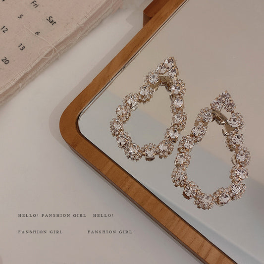 Diamond Drop Earrings Temperament