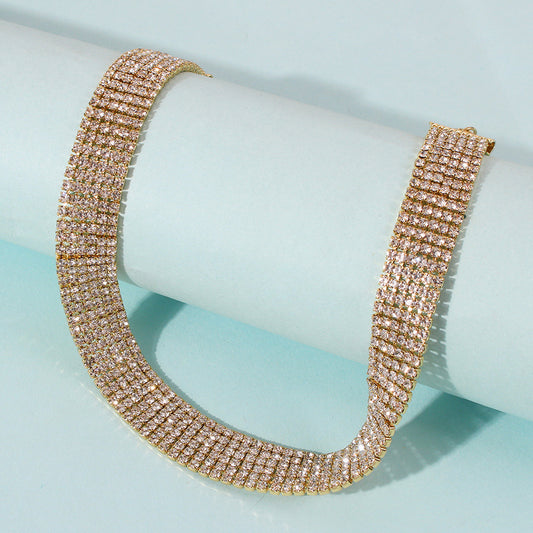 Rhinestone Alloy Necklace
