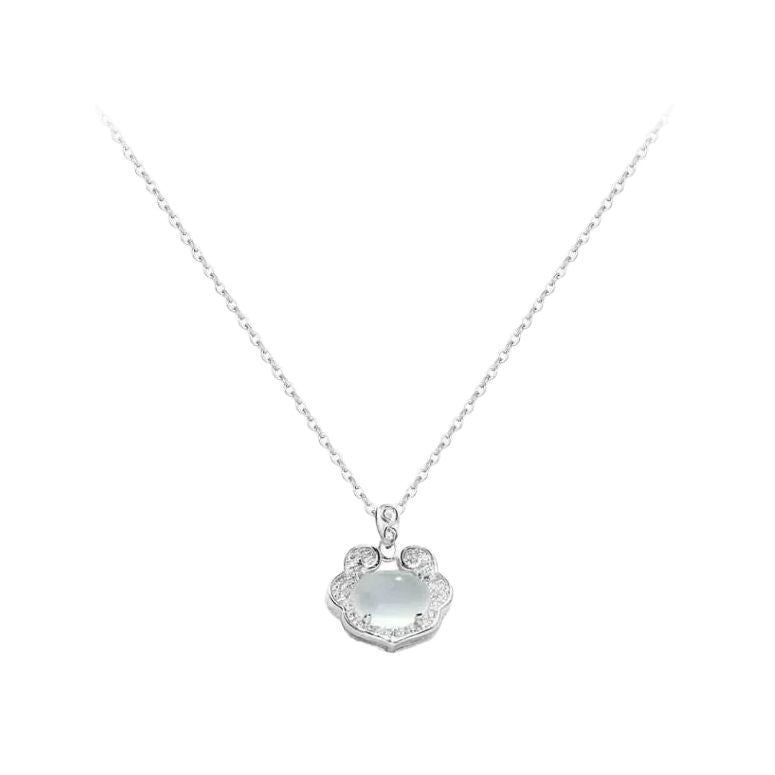 Chalcedony Safety Lock Necklace