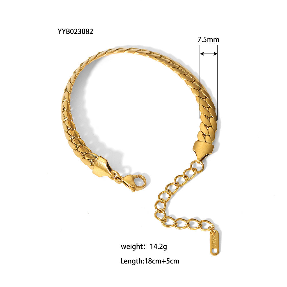 Feminine Ornament Steel Bracelet