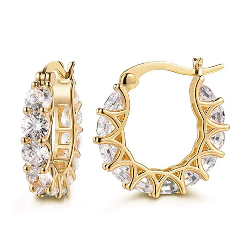 Zircon Rhinestones  Earrings