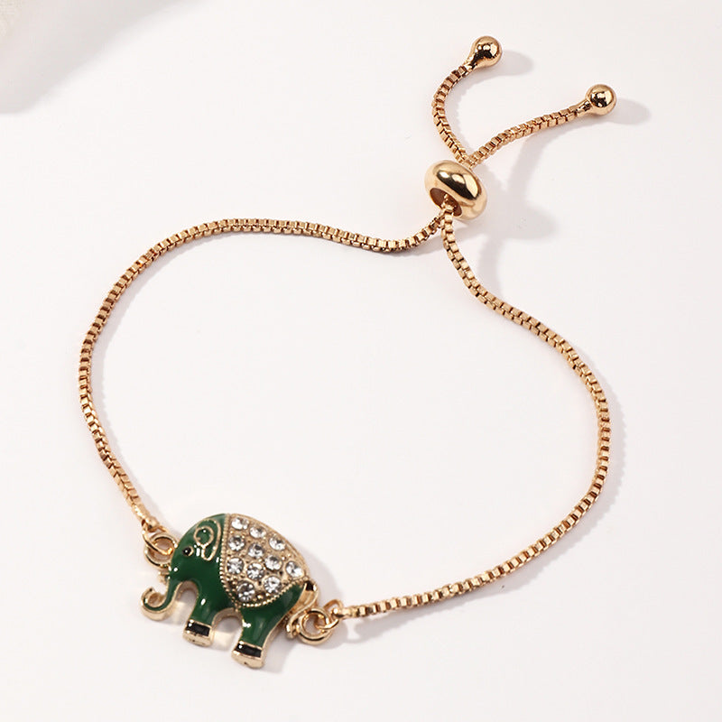 Alloy Dripping Eyes Elephant Bracelet