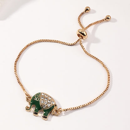 Alloy Dripping Eyes Elephant Bracelet