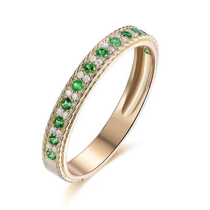 Green Zircon Versatile Opening Ring
