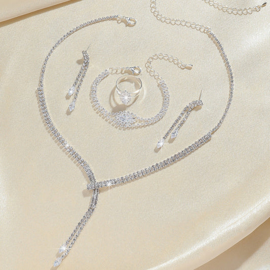Necklace Earring Bracelet Four-piece Set