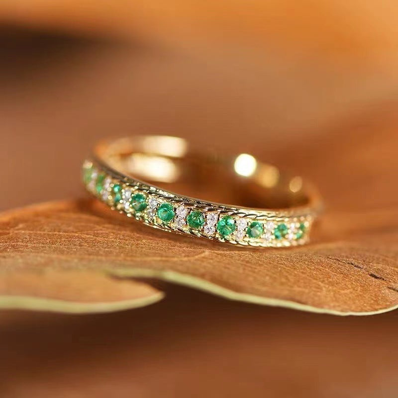 Green Zircon Versatile Opening Ring